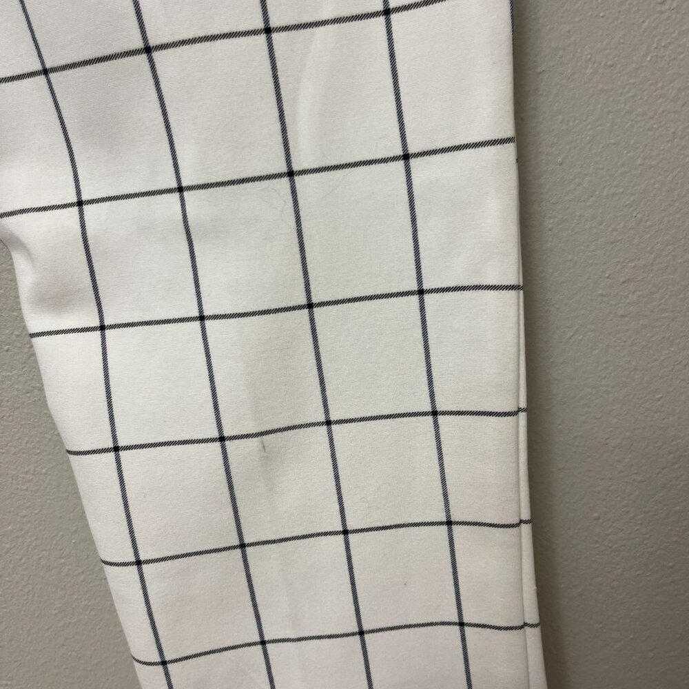 NWT! Amanda & Chelsea White Black Pane Trousers Size 2 - Picture 3 of 3